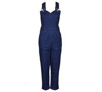 VOODOO VIXEN Women's Curve Connie Fitted Capri Overalls Denim- 2XL