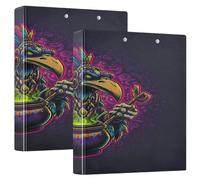 Voodoo Witch Crow One and A Half Inch School Binders 3-Ringing with Pockets 1/2 Pack Office Supplies 200 Sheets