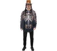 Smiffy's Halloween Costume - Voodoo Witch Doctor Poncho Set - Top, Trousers & Mask - One Size