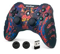 VooFun PC Controller, 2.4G Wireless Game Controller with Hall Effect Joysticks (No Drift), PS3 Gamepad with Dual Vibration for PS3, PC Windows, Steam, Raspberry Pi, Android Smart TV/TV Box