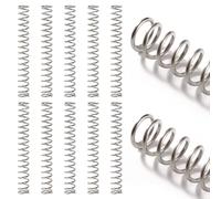 VooGenzek 10 PCS 1.2 * 10 * 80 mm Compression Springs, Stainless Steel Springs, Coil Extended Compressed Spring, for Furniture Screen Doors Repair Projects