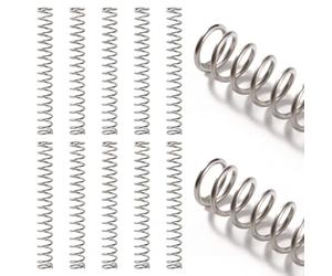 VooGenzek 10 PCS 1.2 * 10 * 80 mm Compression Springs, Stainless Steel Springs, Coil Extended Compressed Spring, for Furniture Screen Doors Repair Projects