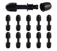 VooGenzek 10 PCS 16mm Drip Irrigation Fittings, Lock Barbed Straight Connectors, Drip Tubing Barbed Connectors, Irrigation Pipe Connectors, for Garden Irrigation Systems, Black