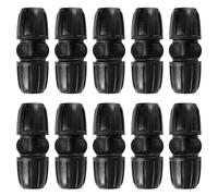 VooGenzek 10 PCS 8/12 mm Drip Irrigation Fittings, Lock Barbed Straight Connectors, Drip Tubing Barbed Connectors, Irrigation Pipe Connectors, for Garden Irrigation Systems