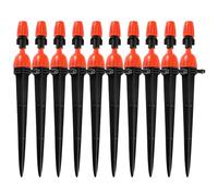 VooGenzek 10 PCS Adjustable Drip Emitters Water Irrigation Drippers Kit, 360 Degree Water Flow Drip Irrigation System, Adjustable Irrigation Drippers Sprinkler Emitter 2 In 1, for 4/7mm Tube