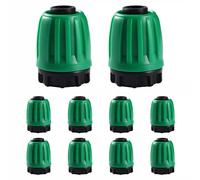 VooGenzek 10 PCS Irrigation Fittings End Plugs for 16mm Tubing, Barbed Locked End Plug Connectors, Drip Tubing Connectors, for Lawn, Farm, Garden, Green
