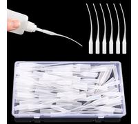 VooGenzek 100 PCS 0.3mm Micro Glue Tips, Precision Applicator, Transparent Plastic, Glue Applicator