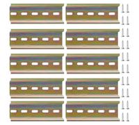 VooGenzek 10pcs DIN Rail, 35mm x 7mm x 100mm, Alloy Steel, Matte Finish, U-Shape, M5 Screw, for DIN Rail Terminal Series and Contactor