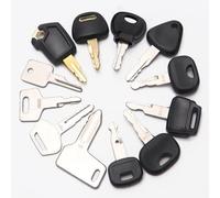 VooGenzek 12 PCS Ignition Keys Kit, Universal Ignition Switch Spare Keys, for Agricultural Excavator Machinery Construction Vehicles Graders Dozers Backhoes