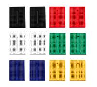 VooGenzek 12 PCS SYB-170 Solderless Prototype Kit, 170 Tie Points Mini Breadboard Kit, for Arduino and Raspberry PI Projects (6 Different Color with Double Sided Tape)