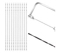VooGenzek 12 pieces 1# scroll saw blades with spiral teeth, round saw blades, spiral scroll saw blades, for metal cutting, saws, carving (1#)