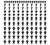 VooGenzek 120 PCS 6 Types Car Body Rivets Mounting Kit, Plastic Car Retainer Clips, Auto Push Pin Rivets Set, for Car Door Bumper Panel Trim Fender Liner Sealing Strip, Black