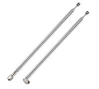 VooGenzek 2 PCS 100cm 7 Section Replacement Telescopic Aerial Antenna, DAB FM Antenna Replacement, Portable Radio Antenna, with SMA Male Connector, for DAB AM/FM Stereo Reception