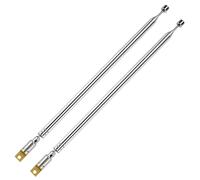 VooGenzek 2 PCS 100cm 7 Section Replacement Telescopic Aerial Antenna, DAB FM Antenna Replacement, Portable Radio Antenna, for DAB AM/FM Stereo Reception