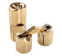 VooGenzek 2 PCS 10mm Brass Barrel Hinges, 180 Degree Opening Angle Barrel Hinges, Brass Hidden Concealed Hinge, for DIY Gift Boxes Jewelry Box