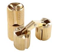 VooGenzek 2 PCS 12mm Brass Barrel Hinges, 180 Degree Opening Angle Barrel Hinges, Brass Hidden Concealed Hinge, for DIY Gift Boxes Jewelry Box