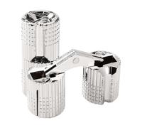 VooGenzek 2 PCS 12mm Copper Barrel Hinges, 180 Degree Opening Angle Barrel Hinges, Copper Hidden Concealed Hinge, for DIY Gift Boxes Jewelry Box, Silver