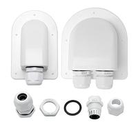 VooGenzek 2 PCS Waterproof Solar Cable Entry Gland Single & Double Holes, ABS IP68 Water Protect Cable Duct for Solar Panels of RV, Caravan, Boat, for Cable 6-12mm