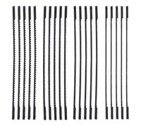 VooGenzek 20 PCS Scroll Saw Blades Set, 10/15/18/24 Teeth Carbon Steel Coping Saw Blade, Pinned Scroll Saw Blade, for Sawing Wood, Plastic, Foam, Soft Metals, 5 Pieces of Each Size