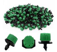 VooGenzek 200 PCS 1/4 Inch Adjustable Irrigation Dripper Sprinklers, Micro 8-Hole Emitter Drippers for Irrigation System, Anti-clogging Watering Sprinklers for Garden, Lawn, Greenhouse, Dark Green