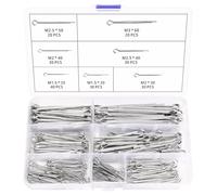 VooGenzek 200 PCS 7 Sizes Cotter Pins Assorted Kit, Heavy Duty Zinc Plated Cotter Pin, Split Pins, for Automotive, Mechanics, Car Garage, Workshop