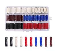VooGenzek 200 PCS Torpedo Fuses for Continental and European Cars, Replacement Set With Plastic Storage Box, for Vintage Old Style Classic Cars, 5A 8A 16A 25A 40A