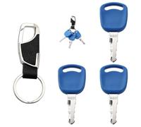 VooGenzek 3 PCS 14601 Lgnition Starter Key, Construction Machines Key, Universal Lgnition Switch Spare Keys, with Keychain, Compatible with Case-IH Ford NH Tractor Models 5640 6640 6640O 7740 7740O