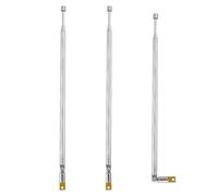 VooGenzek 3 PCS 65cm 4 Section Replacement Telescopic Aerial Antenna, DAB FM Antenna Replacement, Portable Radio Antenna, for DAB AM/FM Stereo Reception