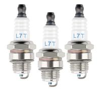 VooGenzek 3 PCS Spark Plug L7T, Lawnmower Spark Plug, 2 Stroke Spark Plug, BM6A / L7T Spark Plug Replacement, for Strimmer Chainsaw Lawnmower Hedge Trimmer Cutter Replacement Accessories