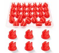 VooGenzek 30 PCS 110 Degree Fan-Shaped Atomizing Nozzle, Flat Fan Shape Spraying Spray Nozzles, Plastic Nozzles Spray Nozzle Tip, for Spraying Weed Killing, Red