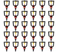 VooGenzek 30 PCS Micro Nozzle, 360 Degree Sprinkler Nozzle, Refraction Misting Nozzle, Rotating Micro Sprinkler, Refraction Spray Nozzle with Barb Connector, for Farm Garden Outdoor
