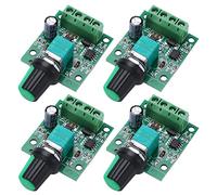 VooGenzek 4 PCS 1.8V 3V 5V 6V 12V 2A 30W PWM Low Voltage DC Motor Speed Controller, 1803BK 1803B Adjustable Driver Switch with LED Indicator and Switch, for Electric Motor