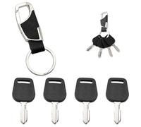 VooGenzek 4 PCS 140401 Lgnition Starter Key, Construction Machines Key, Universal Lgnition Switch Spare Keys, with Keychain, Compatible with AYP Husqvarna 140402 140403 532140401 532140402