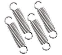 VooGenzek 4 PCS 2.5 * 18 * 80 mm Extension Spring, Stainless Steel Tension Spring with Hooks, Open Dual Hook Tension Spring, for Tents, Awnings, Trampoline