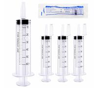 VooGenzek 4 PCS 60ml Liquid Measuring Tool with Tip Cap, Plastic Multipurpose Liquid-Filling Tube in Individual Wrap, for Scientific Lab, Measuring Liquid, Feeding Pet, Oil or Glue Applicator
