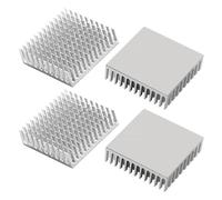 VooGenzek 4 PCS Aluminum Heatsink Cooling Fin, Heatsink with Heat-conducting, Circuit Board Cooling Fin, with Thermal Conductive Adhesive Tape, for Cooling Electronic Components,40*40*11 mm,Silver