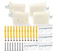 VooGenzek 4 PCS Cabinet Suspension Brackets, Cupboard Wall Mounting, Kitchen Cabinet Universal Wall Hanging Bracket, Load Capacity: 50kg, Cream Color