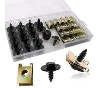 VooGenzek 40 PCS Screw and Nut Clip Kit, Fixed Auto Car Body Fender Screws, for the Interior Decoration Plate of the Vehicle, Compatible with 1 series E81 E87 E88 E82