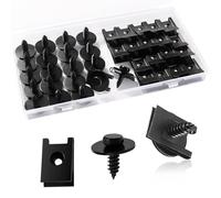 VooGenzek 40 PCS Screw and Nut Clip Kit, Fixed Auto Car Body Fender Screws, for the Interior Decoration Plate of the Vehicle, Compatible with 1 series E81 E87 E88 E82, Black