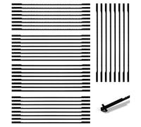 VooGenzek 40 PCS Scroll Saw Blades Set, 10/15/18/20/24 Teeth Carbon Steel Coping Saw Blade, Pinned Scroll Saw Blade, for Sawing Wood, Plastic, Foam, Soft Metals, 8 Pieces of Each Size