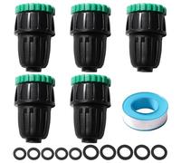 VooGenzek 5 PCS G1/2 G3/4 to 13/16 mm Irrigation Quick Connector, Micro Irrigation Adapter with Lock Barbed, Agriculture Irrigation Fittings, for Lawn, Farm, Garden