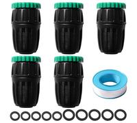 VooGenzek 5 PCS G1/2 G3/4 to 15/20 mm Irrigation Quick Connector, Micro Irrigation Adapter with Lock Barbed, Agriculture Irrigation Fittings, for Lawn, Farm, Garden