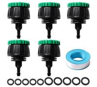 VooGenzek 5 PCS G1/2 G3/4 to 4/7 mm Irrigation Quick Connector, Micro Irrigation Adapter, Agriculture Irrigation Fittings, for Lawn, Farm, Garden