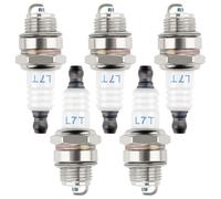 VooGenzek 5 PCS Spark Plug L7T, Lawnmower Spark Plug, 2 Stroke Spark Plug, BM6A / L7T Spark Plug Replacement, for Strimmer Chainsaw Lawnmower Hedge Trimmer Cutter Replacement Accessories