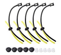 VooGenzek 5 Set Universal Fuel Filter Kit - Lawnmower Fuel Line with Filter Primer Bulb - Mower, Trimmer, Brush Cutter