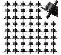 VooGenzek 50 PCS 1 GPH Pressure Compensating Dripper, 1/4 Inch Plastic Irrigation Drip Emitters, Garden Watering Irrigation Emitter, for Garden Lawn Drip Irrigation, 4L