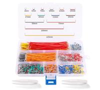 VooGenzek 560 PCS U-Shape Jumper Wires, 14 Lengths Assorted Jumper Wire, Solderless Flexible Breadboard Jumper Cable, Breadboard Jumper Wire Cable, with 2 PCS Tweezer, for Prototyping Breadboard