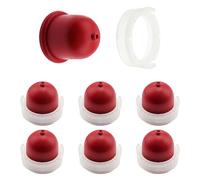 VooGenzek 6 PCS Carburettor Primer Bulb Compatible with Briggs & Stratton Engines 694395 496115 4180 5085 Lawn Mowers Parts (Red)