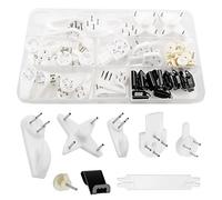 VooGenzek 72 PCS Frame Hook, Picture Hanging Hook, White Non-Trace Hardwall Hanger Hook Kit, Plastic Invisible Drywall Nail Set for Hang Photo Frames, Clocks, Wedding Photos, Mirrors