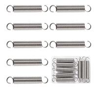 VooGenzek 8 PCS 1.6 * 12 * 67 mm Extension Spring, Stainless Steel Tension Spring with Hooks, Open Dual Hook Tension Spring, for Tents, Awnings, Trampoline